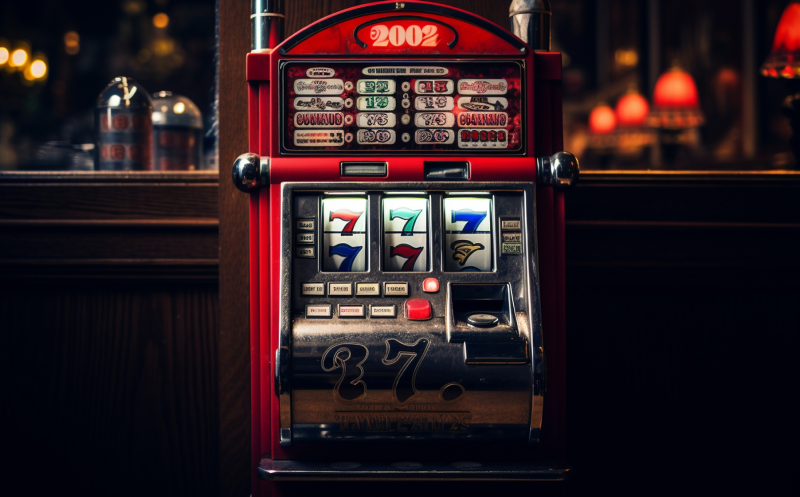 View of slot machine at a casino