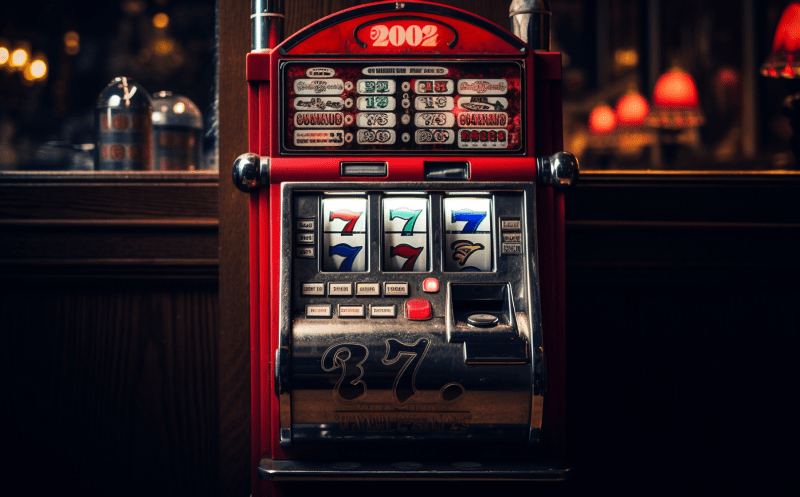 View of slot machine at a casino